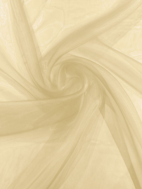 Crystal Organza Nylon Polyester Fabric - Sheer, Lightweight, 59/60" Width (1 Yard)