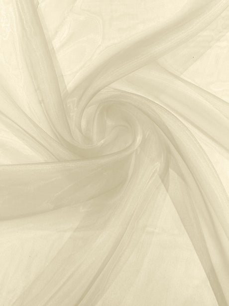 Crystal Organza Nylon Polyester Fabric - Sheer, Lightweight, 59/60" Width (1 Yard)