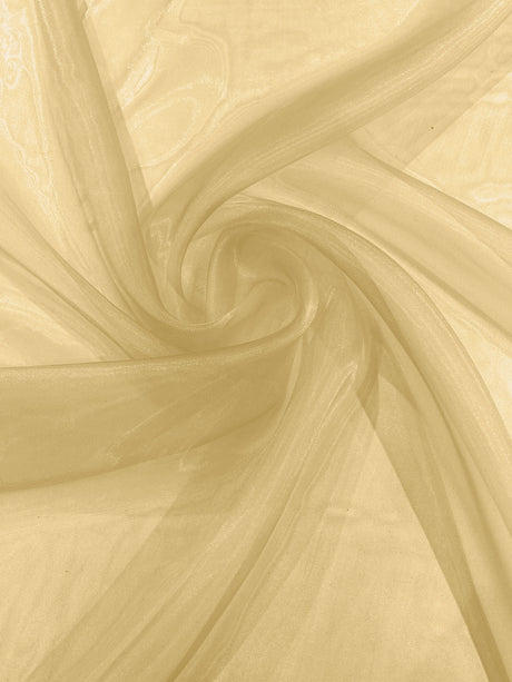 Crystal Organza Nylon Polyester Fabric - Sheer, Lightweight, 59/60" Width (1 Yard)