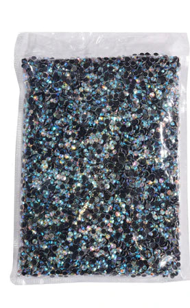 Hot Fix Big Bag Rhinestones - Crystal AB Hot Fix Rhinestones - Crystal AB, Stone Size 2MM / 6SS, 3MM/10SS, 4MM / 16SS, 5MM / 20SS, 6MM / 30SS (1 Bag)