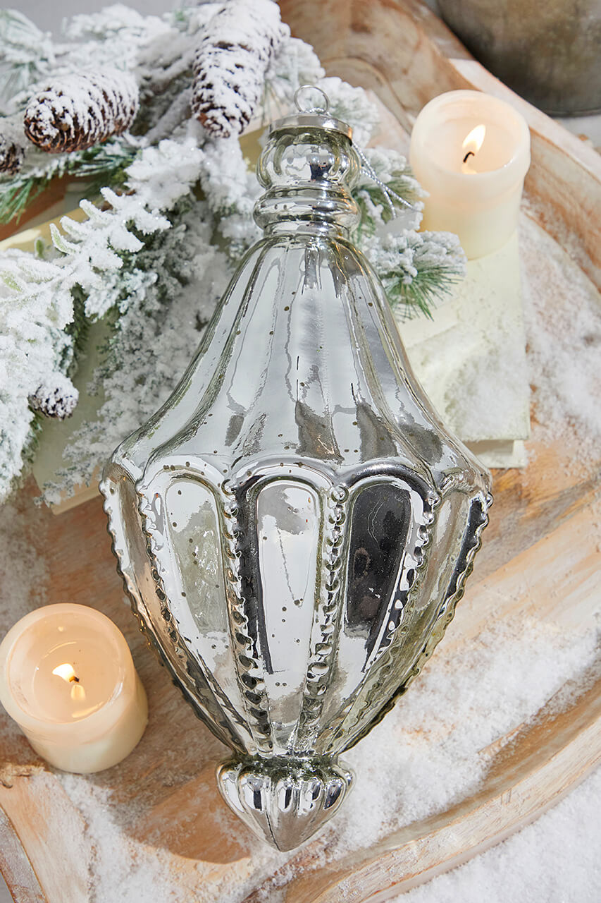 12" Cathedral Antique Mercury Glass Ornament
