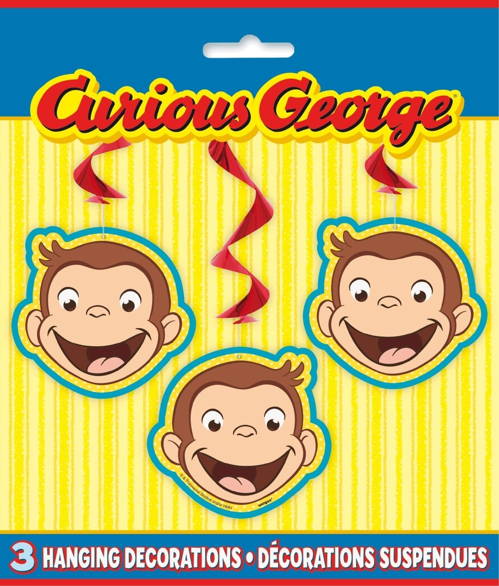 Curious George Hanging Swirls 3 Pack