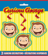 Curious George Hanging Swirls 3 Pack