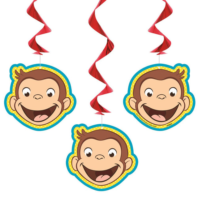 Curious George Hanging Swirls 3 Pack