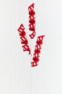 28" Red & White Stripe Curly Spray