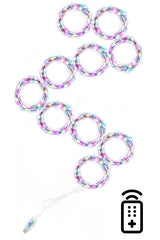 USB Rainbow Fairy Curtain Light with Remote – Halloween Decor