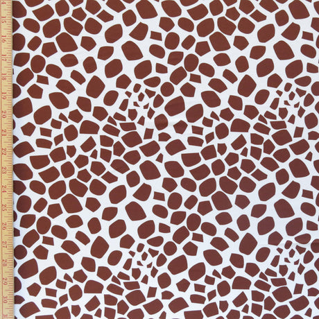 Swim Knit Poly Spandex Giraffe Print