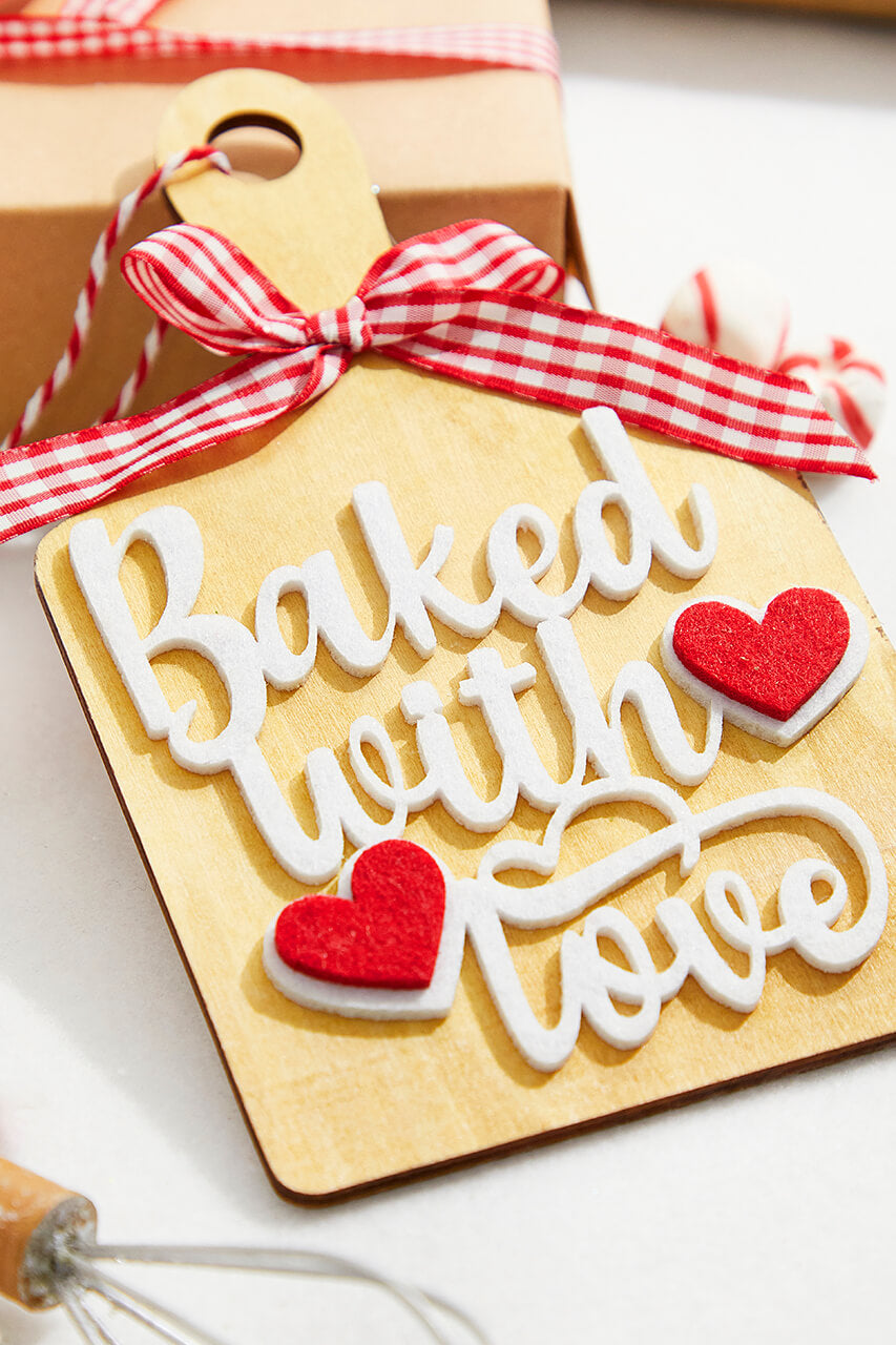 8” Baked With Love Chopping Board Ornament