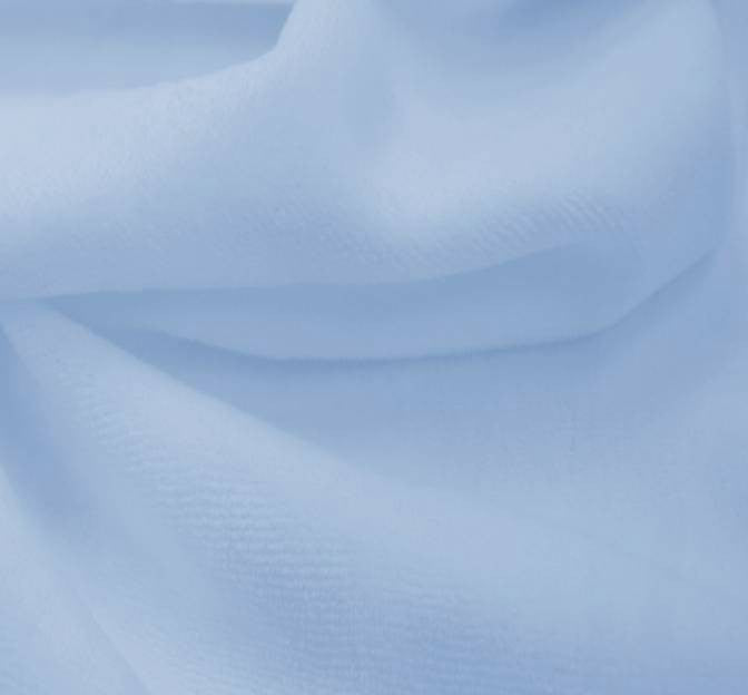 CVC Velour Cotton Poly Fabric - Solid Baby Blue, 58/60" Width