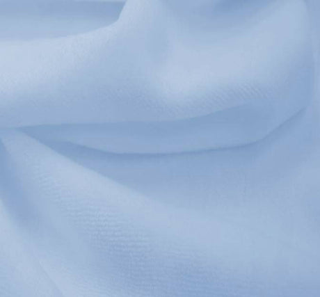 CVC Velour Cotton Poly Fabric - Solid Baby Blue, 58/60" Width