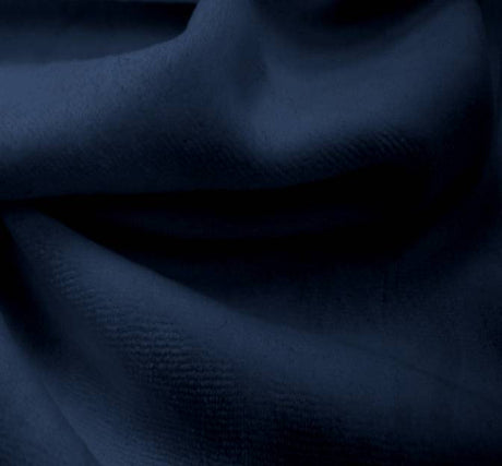 CVC Velour Cotton Polyester Fabric - Solid Navy, 58/60" Width