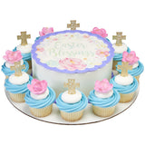 Religious Cake Toppers, Gold Cross Assortment Picks, 24, 72, or 144 count