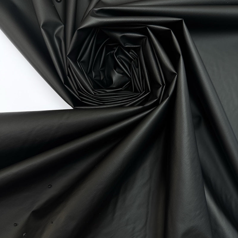 Black Ripstop Polyester Fabric