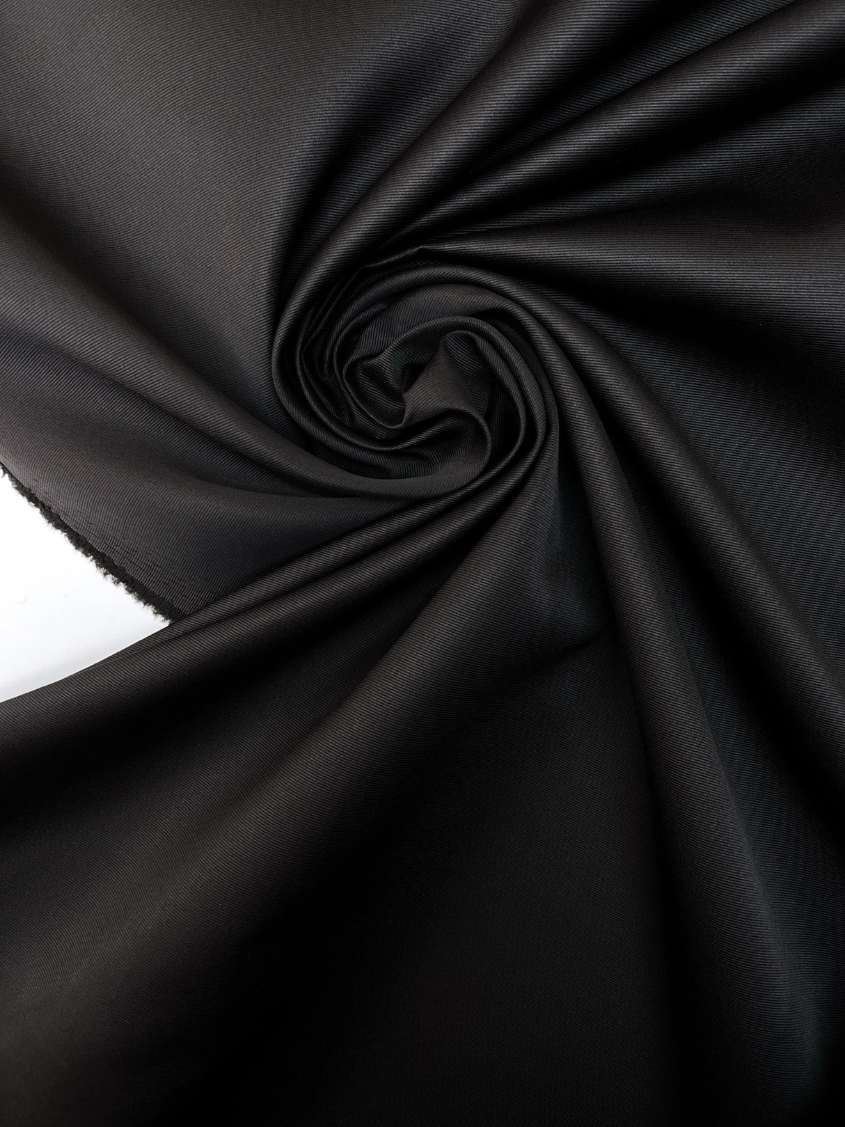 Polyester Rep Weave Suiting Fabric Black
