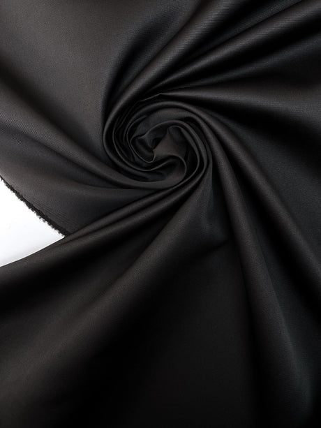 Polyester Rep Weave Suiting Fabric Black