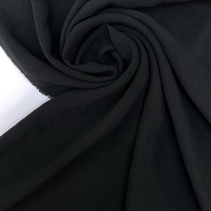 Black Polyester Crepe
