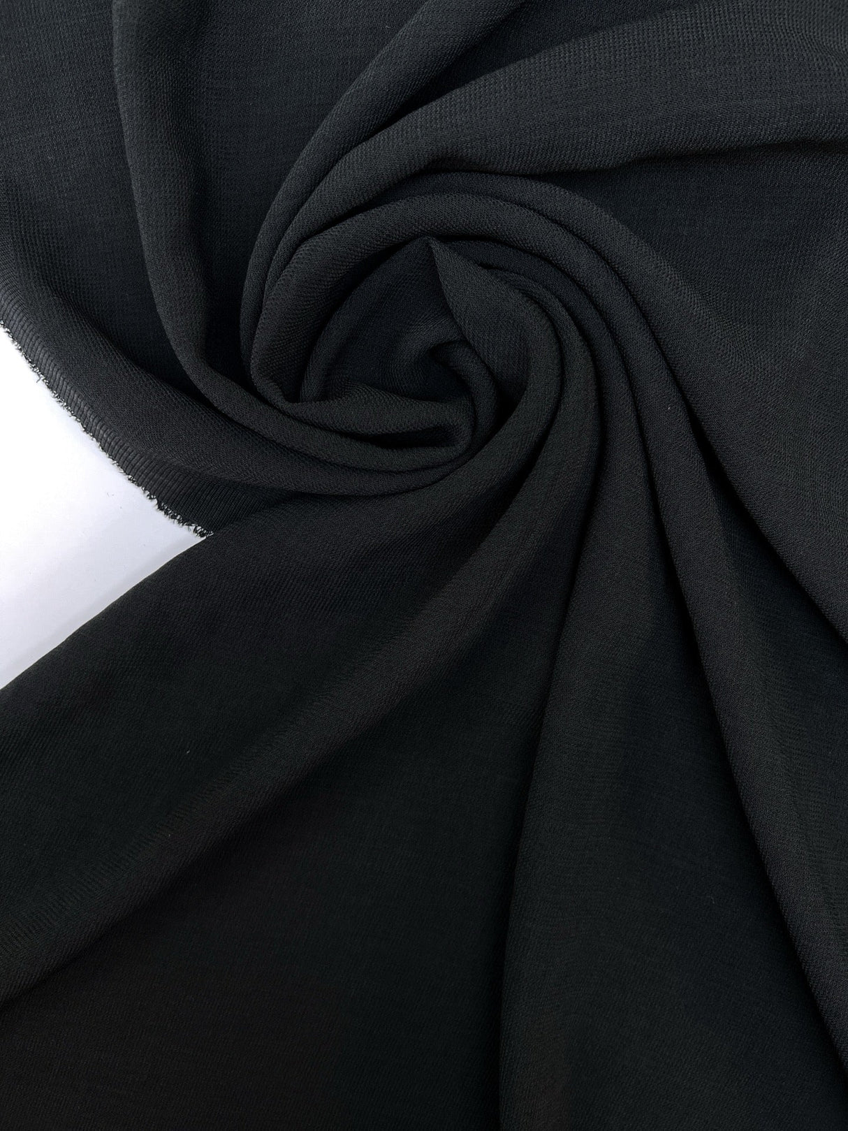 Black Polyester Crepe