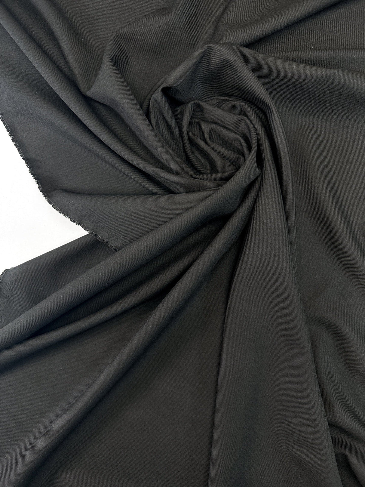 Black Twill Suit Fabric Polyester Viscose Elastane