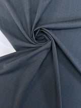 Wool Polyester Striped Suit Fabric Gray Blue