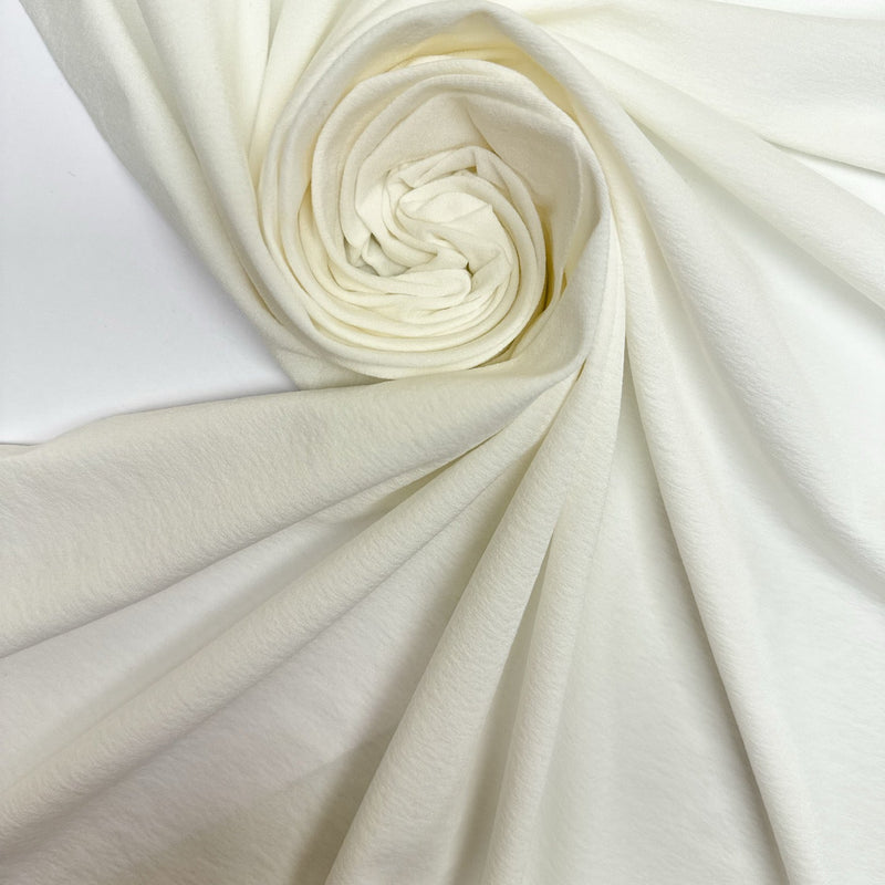 White Polyamide Elastane Knitted Fabric