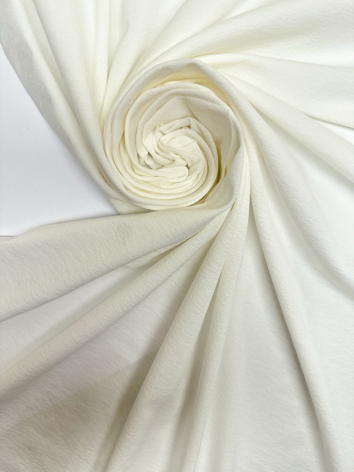 White Polyamide Elastane Knitted Fabric