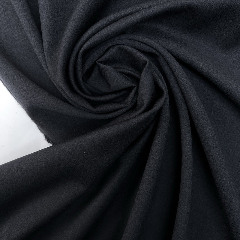 Blue Wool Stretch Fabric