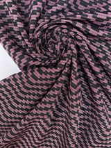 Lurex Knitted Blend Ribbed Silver Red Black