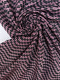 Lurex Knitted Blend Ribbed Silver Red Black