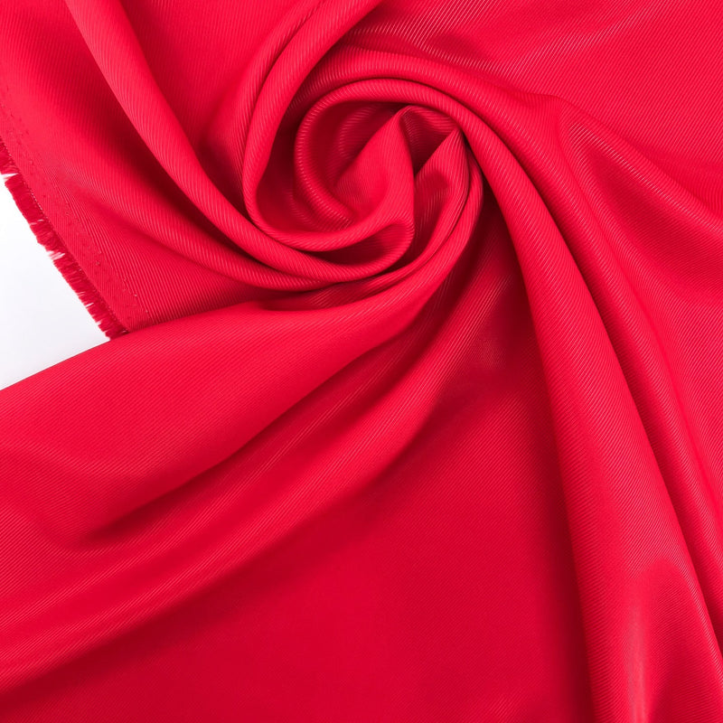 Red Ribbed Viscose Woven