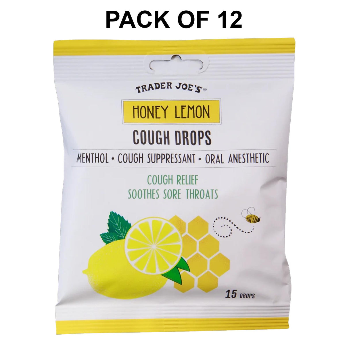 Trader Joe’s Honey Lemon Cough Drops | 15 Each