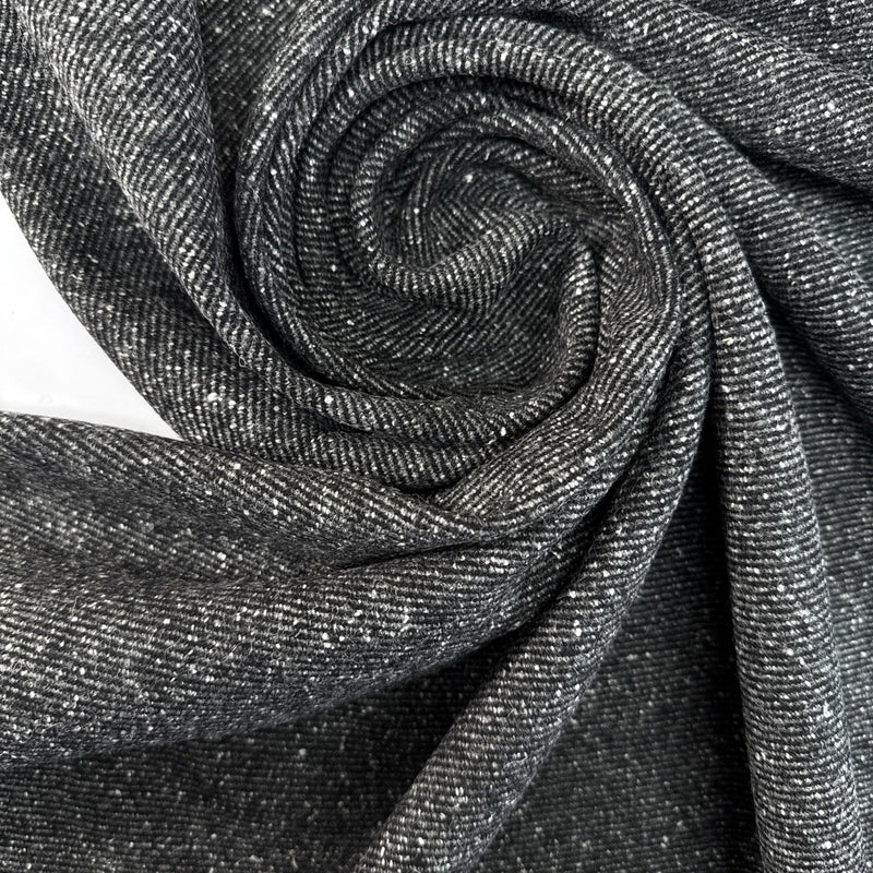 Wool Tweed Melange Gray
