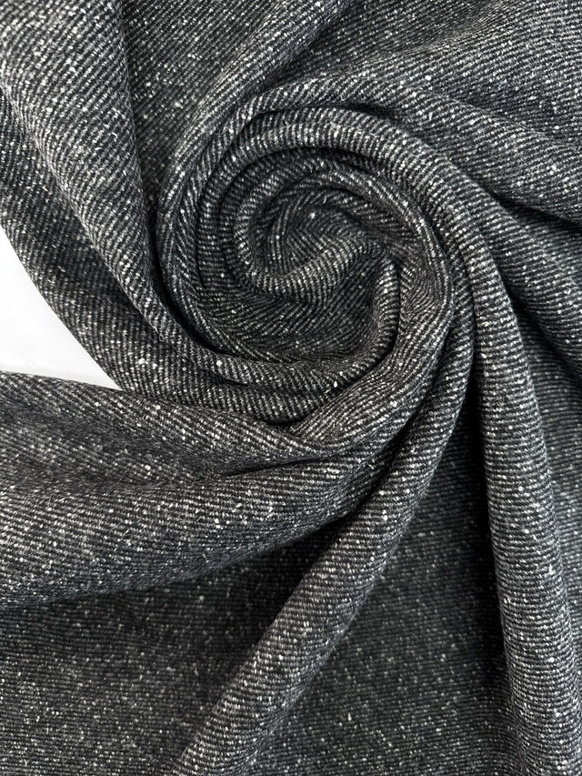 Wool Tweed Melange Gray