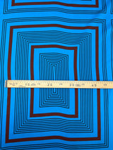 Polyester Sateen Printed Blue