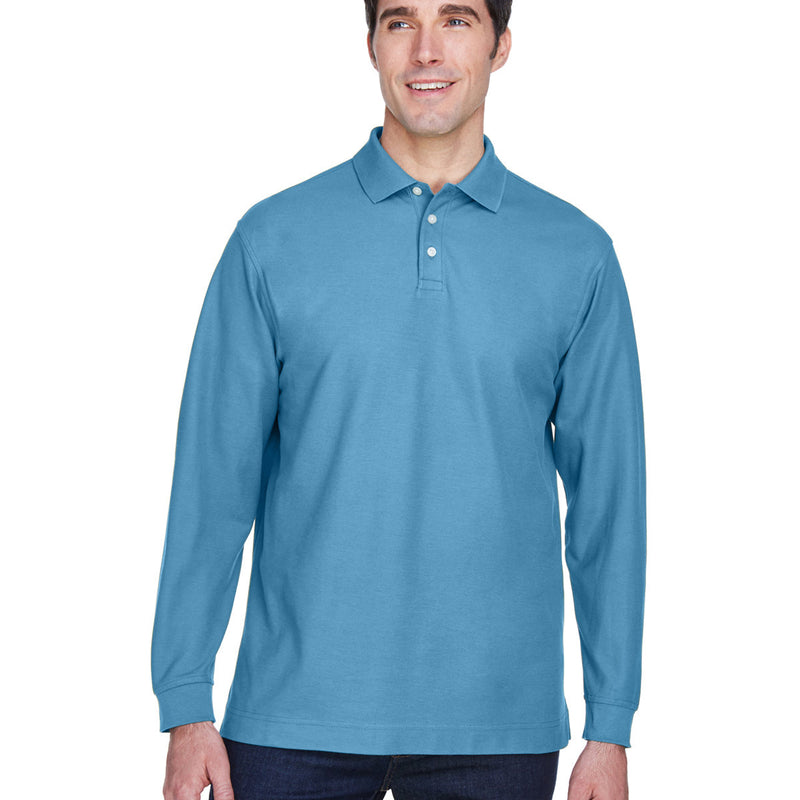 Men's Pima Piqué Long-Sleeve Polo