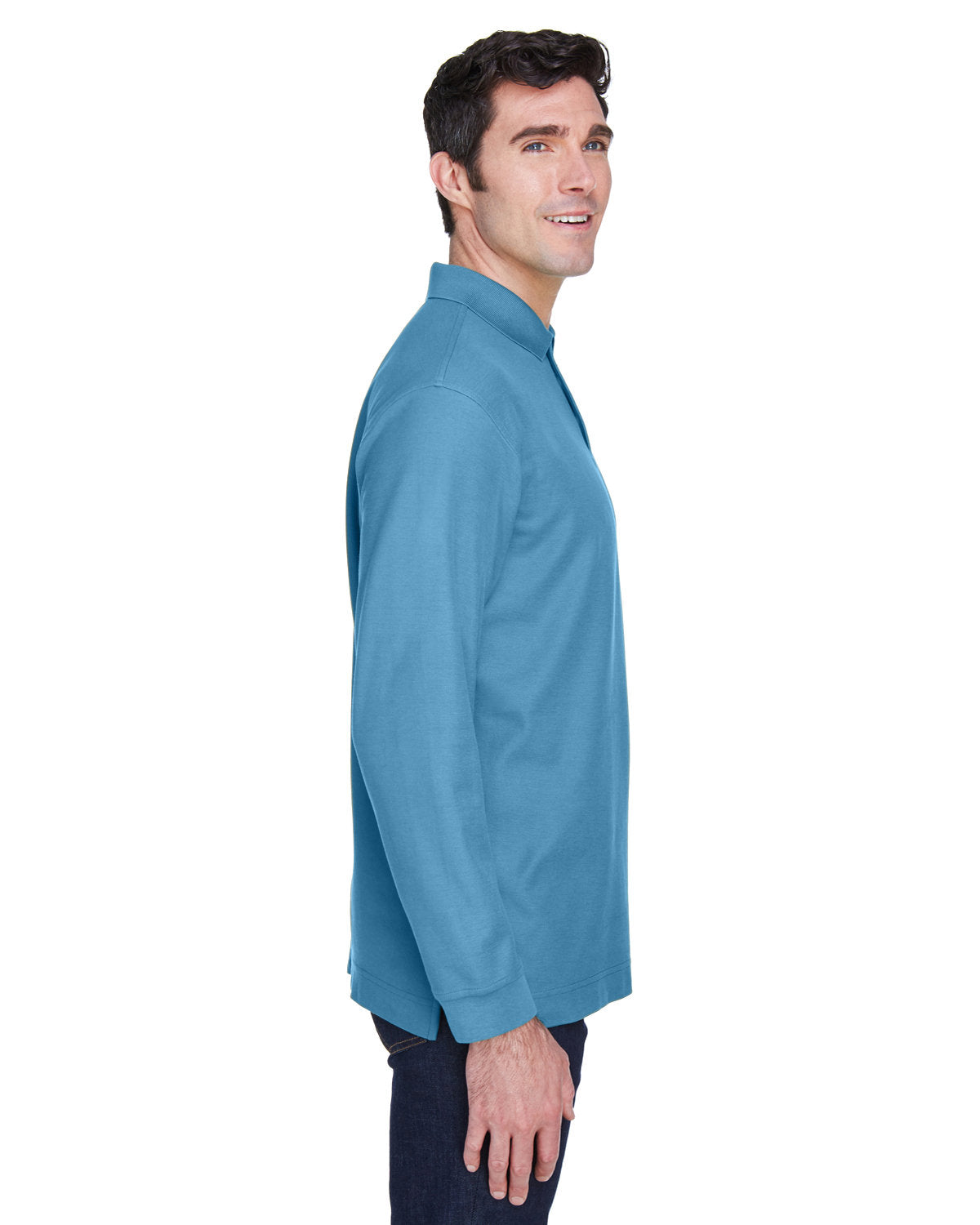 Men's Pima Piqué Long-Sleeve Polo