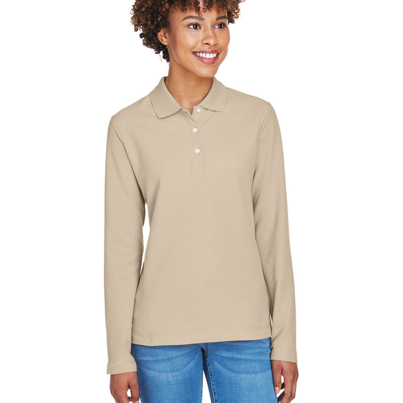 Ladies' Pima Piqué Long-Sleeve Polo