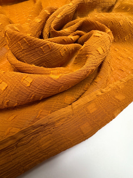 Polyester Chiffon Geometric Brown-Orange