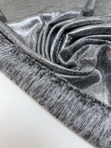 Polyester Elastane Knitted Fabric Silver Melange
