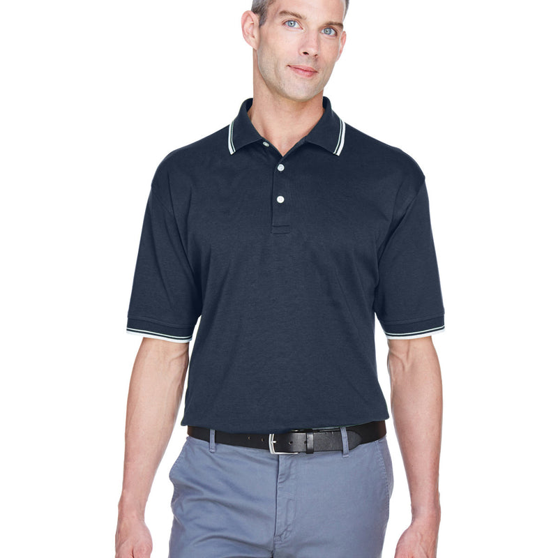 Men's Tipped Perfect Pima Interlock Polo