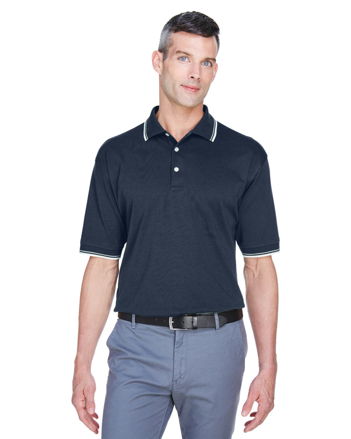 Men's Tipped Perfect Pima Interlock Polo