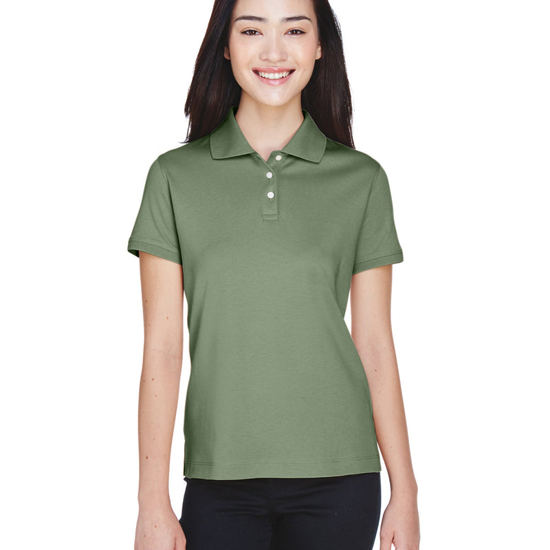 Ladies' Solid Perfect Pima Interlock Polo