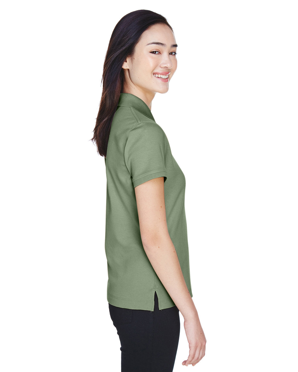 Ladies' Solid Perfect Pima Interlock Polo