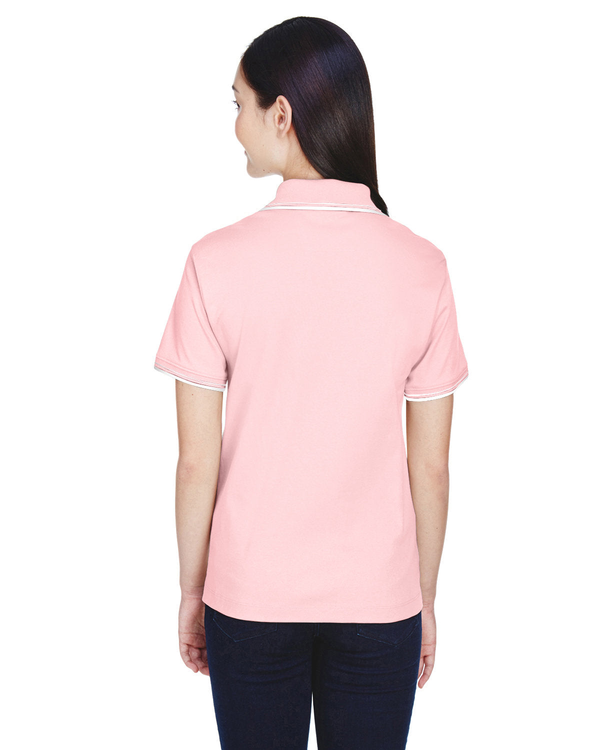 Ladies' Tipped Perfect Pima Interlock Polo