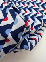 Cotton Poplin Blue Shade Geometric