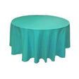 Turquoise 100% Polyester Round Tablecloth 108″