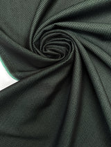 Jacquard Fabric Green Black Italian Polyester Polyamide 200 GSM