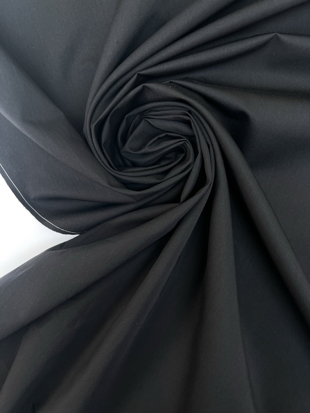 Italian Black Cotton Jacket Fabric