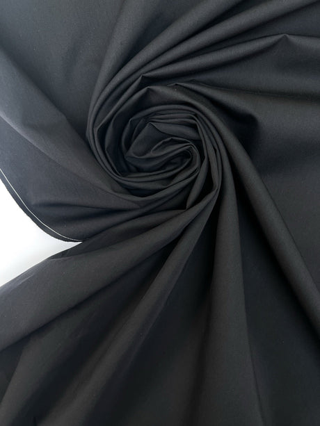 Italian Black Cotton Jacket Fabric