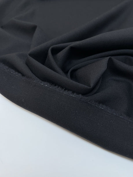 Blue Wool Stretch Fabric