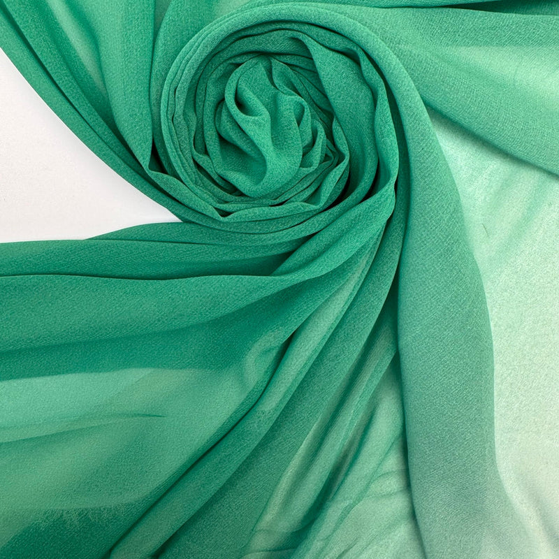 Polyamid Huckaback Fabric Degradé Green Blue